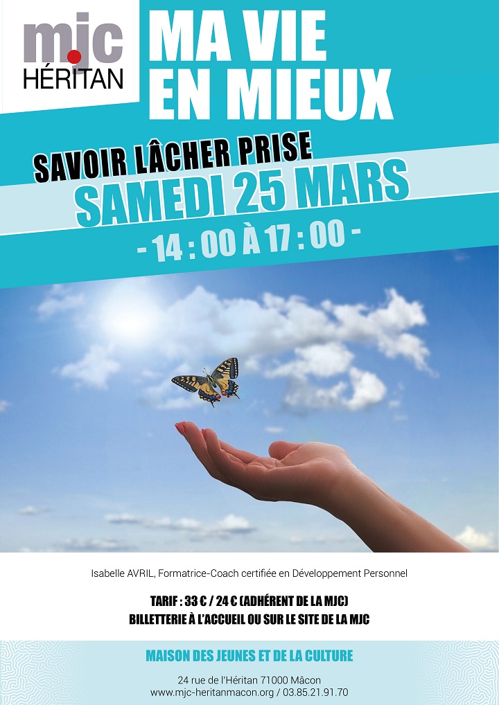 RECTO FLYER Lâcher-prise - 25 mars 2023 - Isabelle AVRIL Coaching & Formations